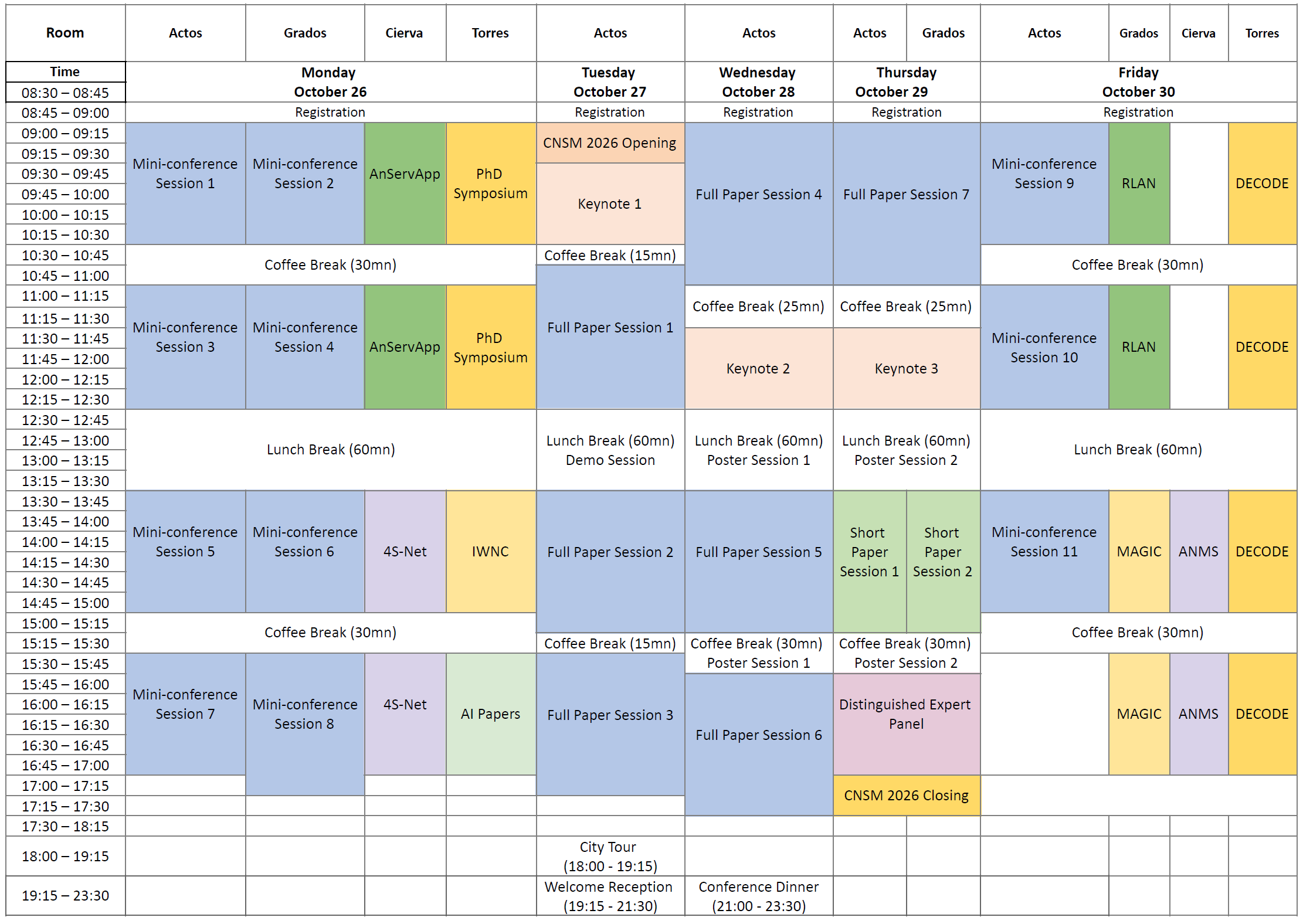CNSM 2026 Program Overview